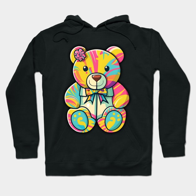 Colorful teddy bear hoodie new arrivals